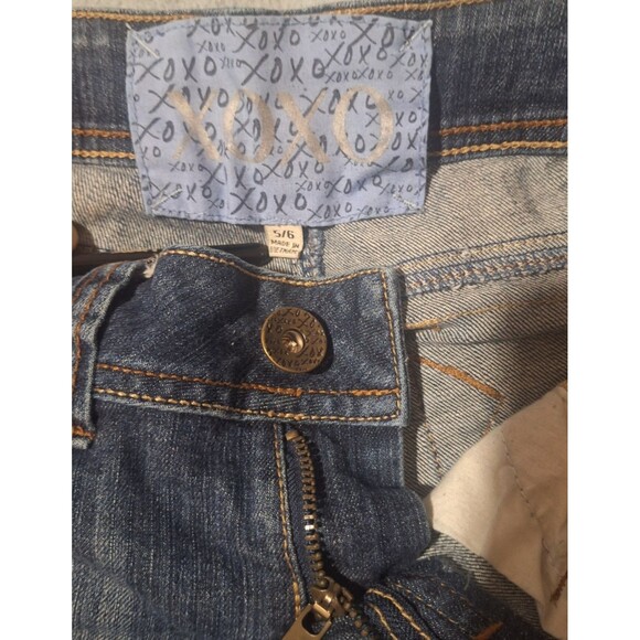 XOXO Flare Jeans Womens 5/6 Vintage Blue Faded Bootcut *Missing Rear Button* - Picture 7 of 12